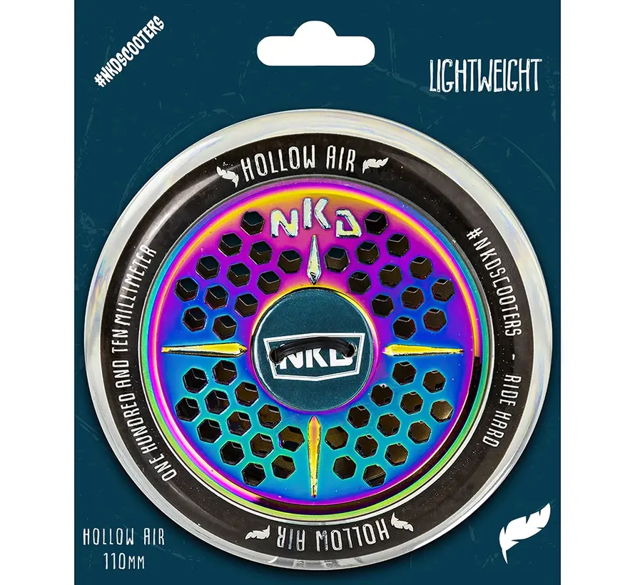 NKD Hollow Air Stunt Scooter Wheel 120 mm – Rainbow Hollow-Core Aluminum