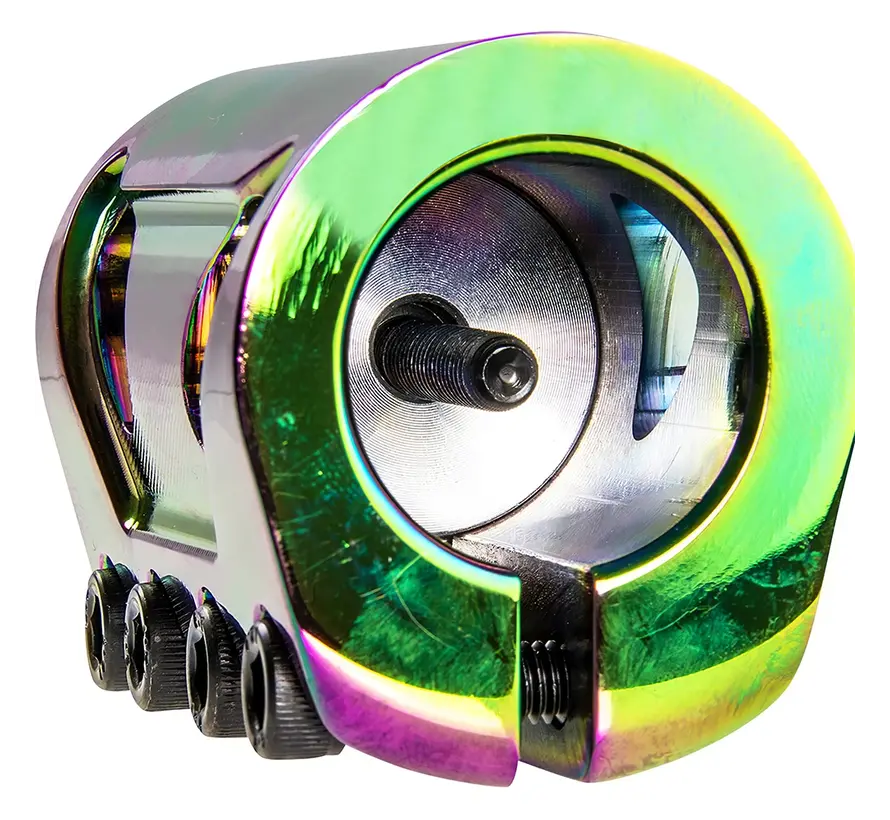 NKS SCS Pro Clamp – Oversized 35mm Aluminum Clamp Rainbow with Integrated SCS Compression System