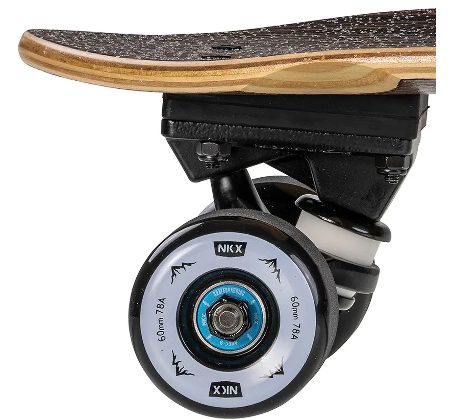 NKX Mini Cruiser Series 28″ – Ebony White | Kompaktowy 7-warstwowy cruiser z klonu z kicktailem