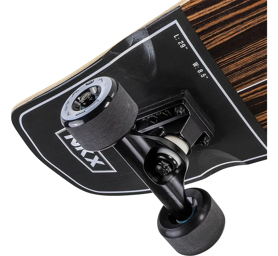 NKX Mini Cruiser Series 28″ – Blanco Ébano | Cruiser compacta de 7 capas de arce con Kicktail