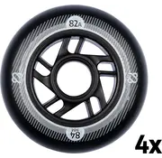 Nijdam Juego de 4 ruedas para patines en línea 84 x 24 mm Negro