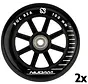 Nijdam Stunt Scooter Wheels – Set of 2 × 100 mm Black | Durable PU with ABEC-7 Bearings