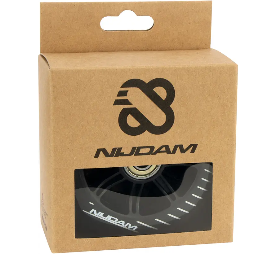 Nijdam Stuntstep Wielen – Set van 2 × 100 mm Zwart | Duurzaam PU met ABEC-7 Lagers