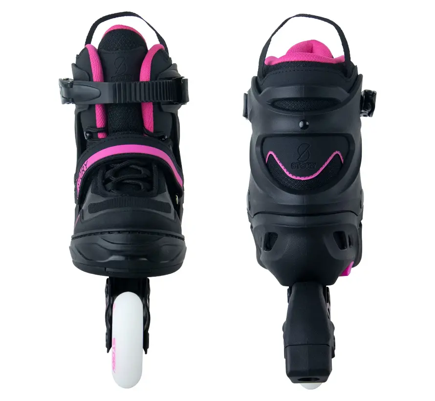 Story Fusion Verstelbare Inline Skates Pink LED – 4-Maat Instelbaar, Mesh Boot & ABEC-7 Lagers