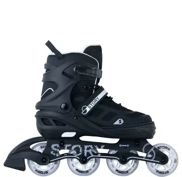 Story Story Fusion Regulowane Rolki Inline – Czarne LED Rozmiar 38 / 41