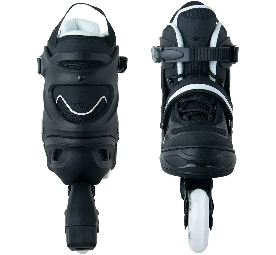 Story Fusion Regulowane Rolki Inline – Czarne LED, System 4 Rozmiarów (38/41)