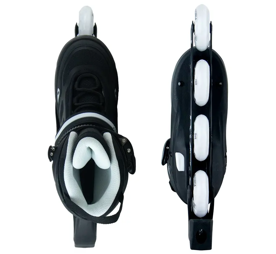 Pattini in linea regolabili Story Fusion - Sistema LED nero 4 taglie (38/41)