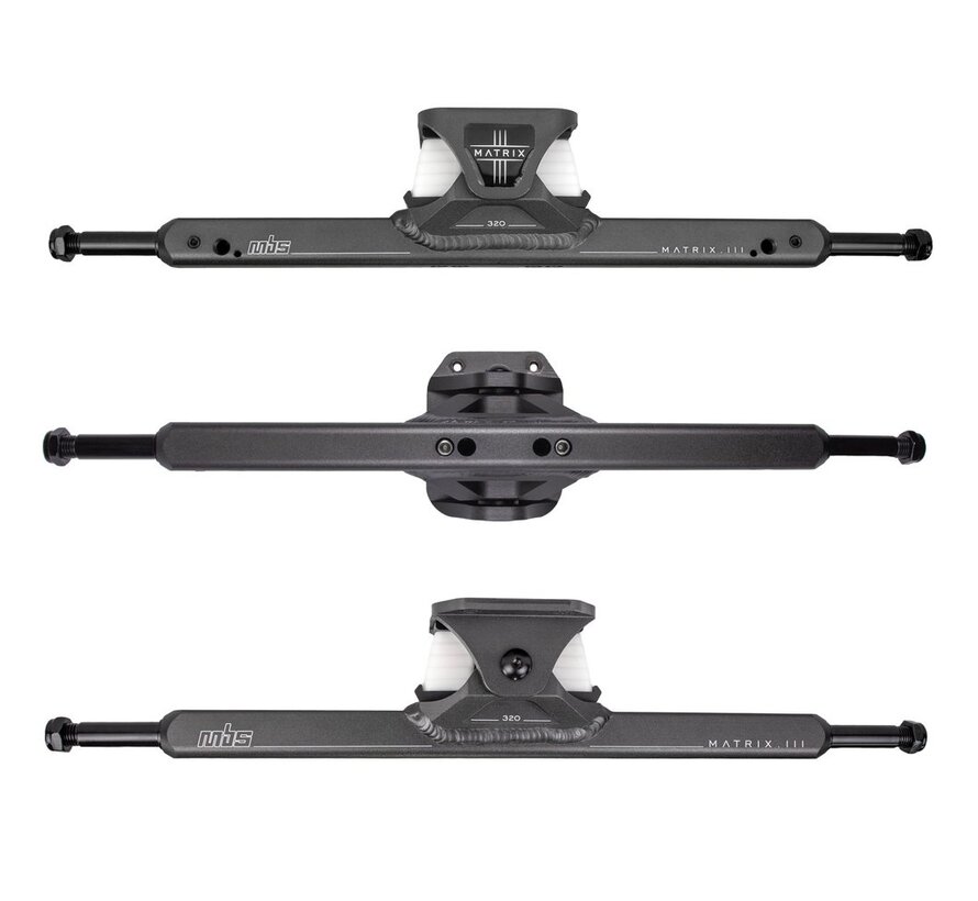Eje de Mountainboard MBS Matrix III CNC 12 × 420 mm color carbón E Mountainboard Ready