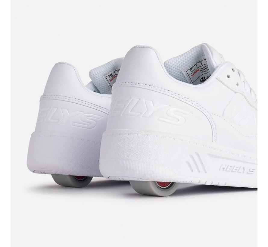 Heelys Reserve Low – Blanc / Blanc | Chaussures à roulettes à une roue, style classique