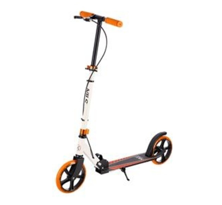 Patinete Nils Extreme HM0107 blanco y naranja | Modelo plegable de aluminio