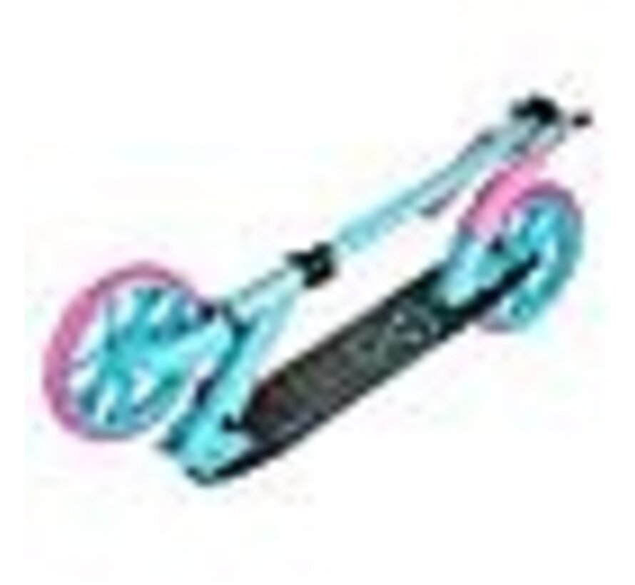 Nils Extreme HM1302 Black Blue Folding Scooter | Large 200 mm Wheels & Adjustable Handlebars