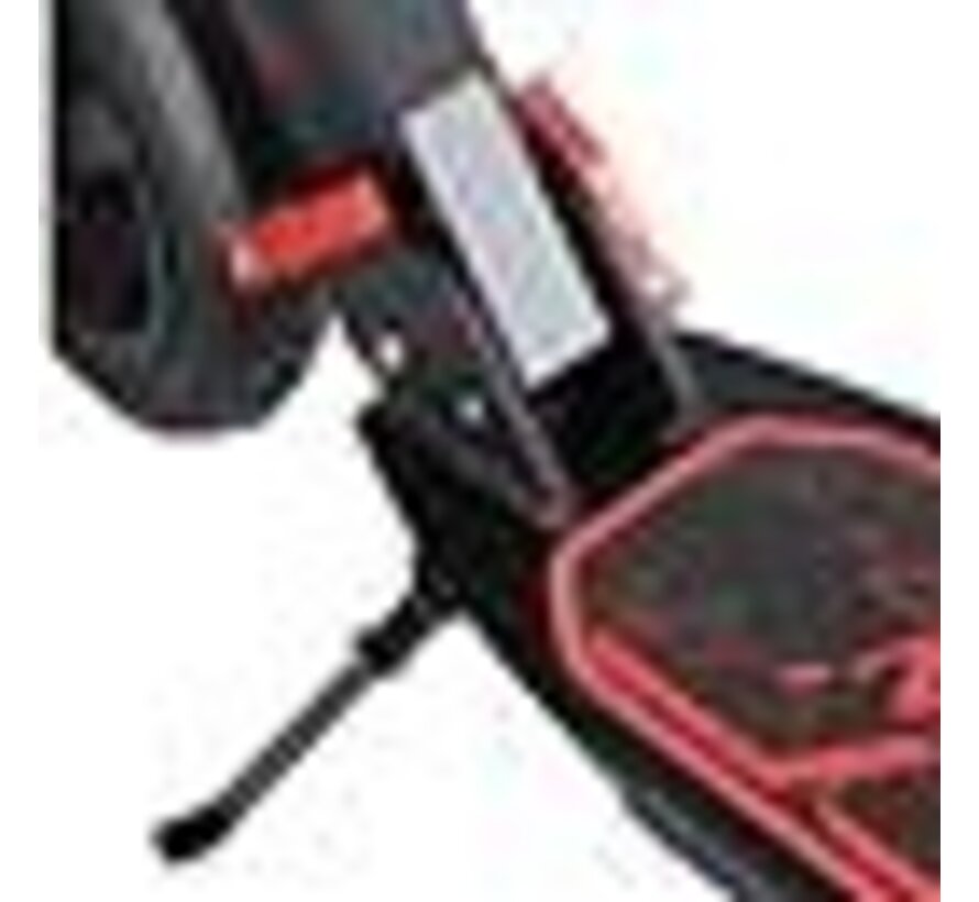 Patinete de transporte Nils HM209T con frenos de disco, color negro/rojo | Ruedas neumáticas de 200 mm y suspensión delantera y trasera