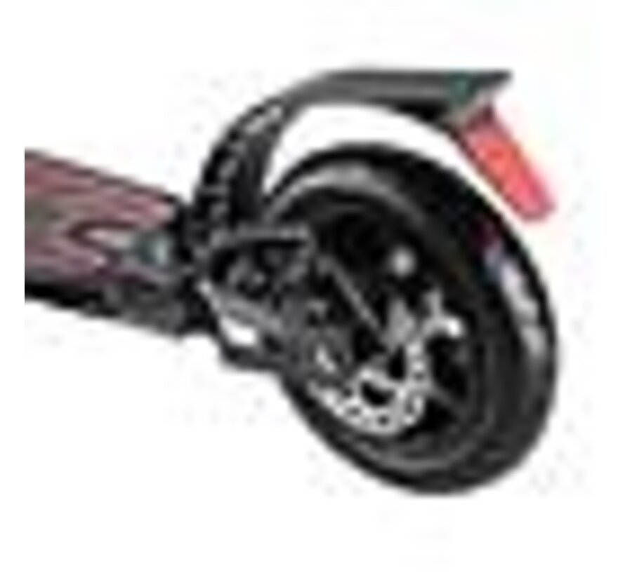 Nils HM209T Transport Scooter with Disc Brakes Black/Red | 200 mm Pneumatic Wheels, Front and Rear Suspension