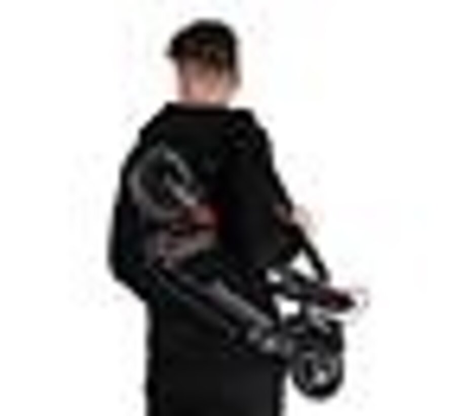 Nils HM209T Transport Scooter with Disc Brakes Black/Red | 200 mm Pneumatic Wheels, Front and Rear Suspension