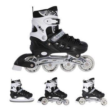 Nils Nils Extreme 4-in-1 Inline / Ice Skates Black (NH10905)
