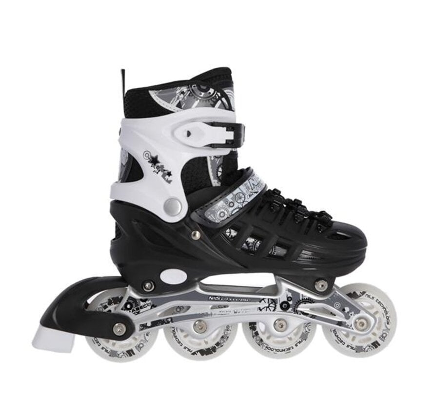 Nils Extreme 4-in-1 Inline-/Schlittschuhe Schwarz (NH10905) Verstellbare Skates für Straße und Eis