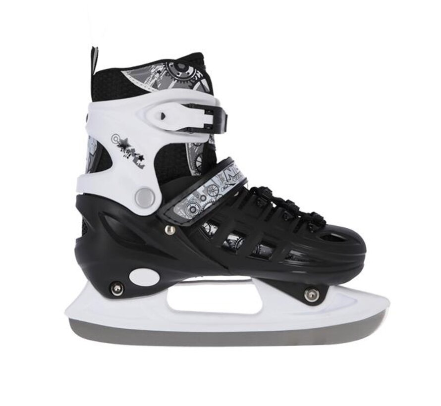 Patins à roues alignées/à glace Nils Extreme 4 en 1 noirs (NH10905) réglables pour la rue et la glace