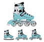 Patines en línea/hielo 4 en 1 Nils Extreme, color menta (NH10905), ajustables, para calle y hielo