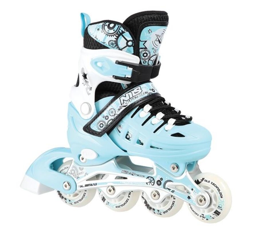 Patins à roues alignées/à glace Nils Extreme 4 en 1, menthe (NH10905), patins multi-surfaces réglables pour la rue et la glace
