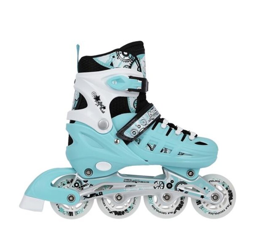 Nils Extreme 4-in-1 Inline / Ice Skates Mint (NH10905) Verstelbare Multi Skate voor Straat en IJs