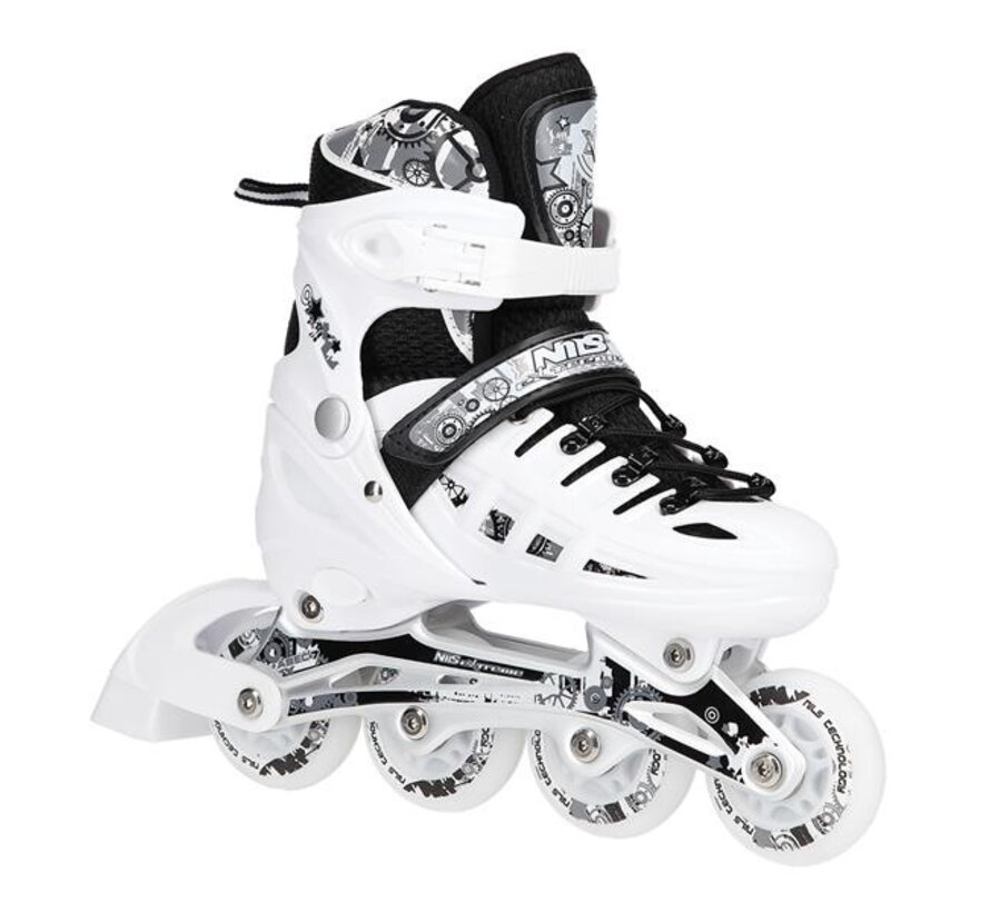 Pattini in linea/ghiaccio Nils Extreme 4 in 1 LED (NH10905) Pattini regolabili con ruote in PU e lame in acciaio inossidabile