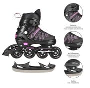 Nils Nils Extreme (11912) 2-in-1 Inline-/Eislaufschuhe Schwarz/Pink Größe 31-34