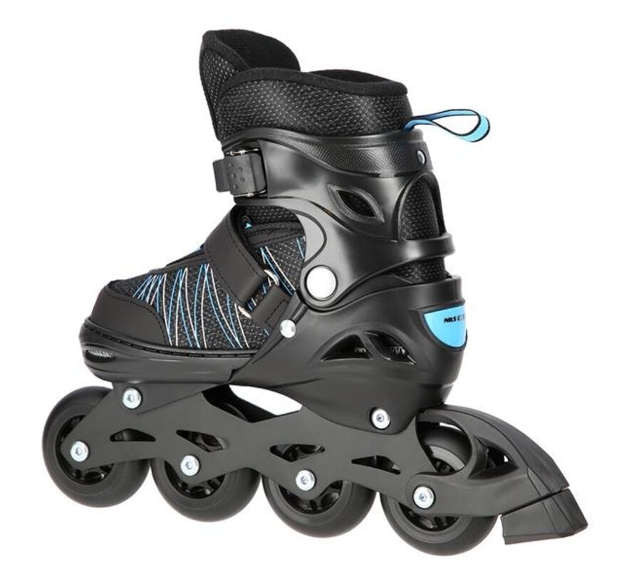 Patins à roues alignées/à glace 2 en 1 Nils Extreme NH11912, noirs/roses, réglables pour la rue et la glace