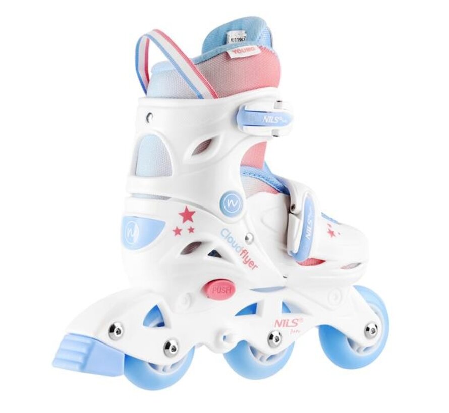 Nils Fun NJ1190 3-in-1 Skates/Roller weiß mitwachsender Dreifunktions-Skate