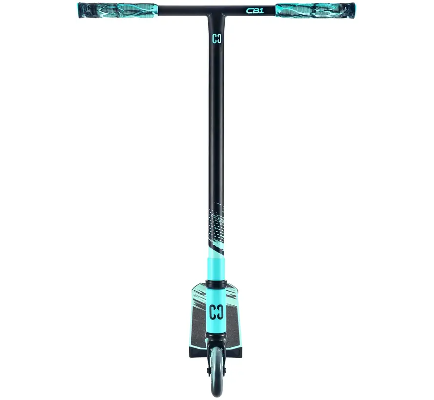 Core CB1 Stunt-Scooter, Schwarz/Türkis, 110-mm-Räder, ABEC-9-Kugellager und Aluminiumdeck