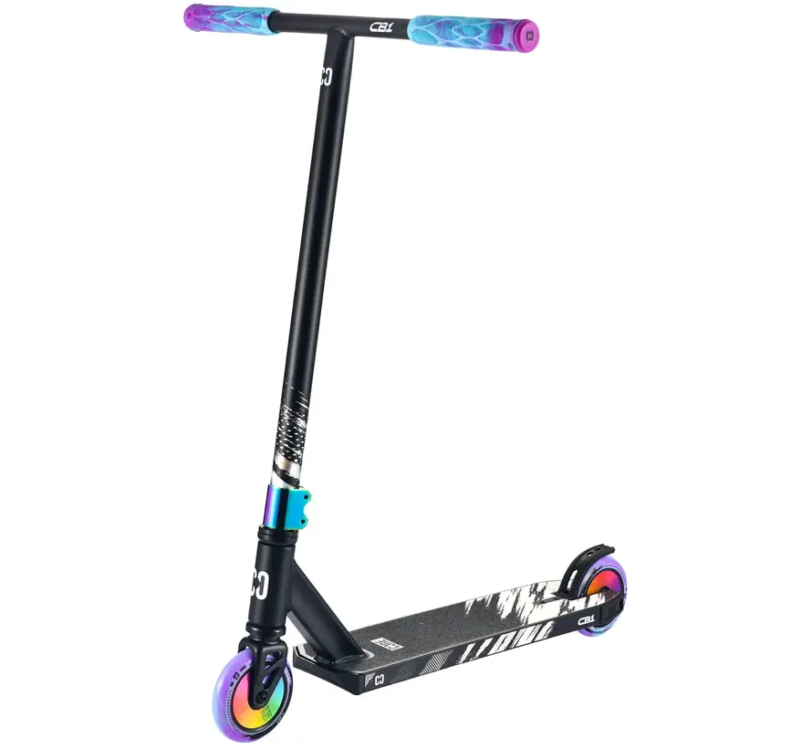 Patinete acrobático Core CB1 negro/neocromo, ruedas de 110 mm y rodamientos ABEC 9 con acabado premium