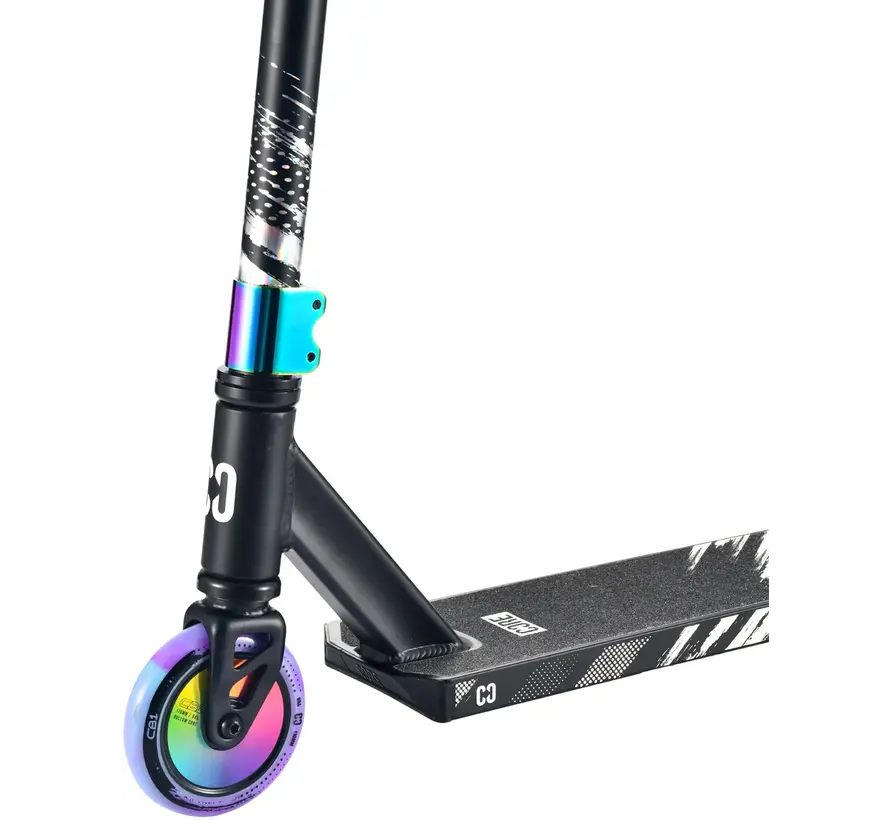 Monopattino Stunt Core CB1 Nero/Neocromo Ruote da 110 mm e cuscinetti ABEC 9 con finitura premium