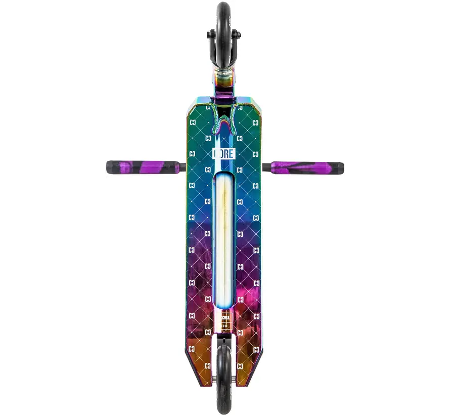 Hulajnoga wyczynowa Core CG1 w kolorze czarnym/neochromowym, koła 110 mm, łożyska ABEC 9 i aluminiowa platforma