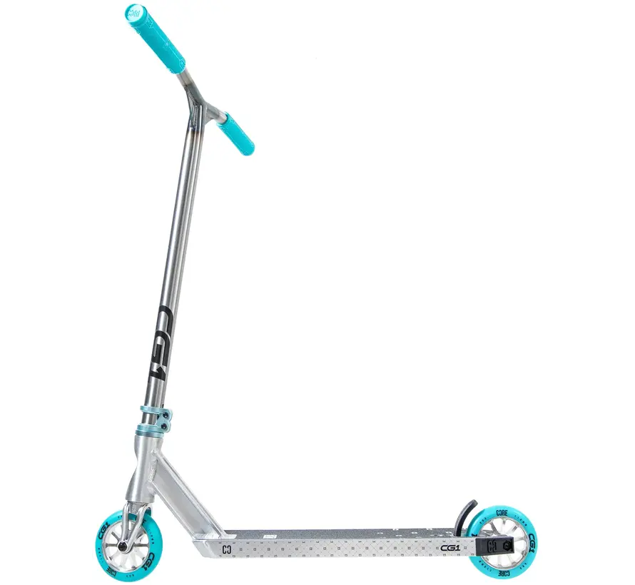 Monopattino Stunt Completo Core CG1 Raw / Teal Ruote da 110 mm, Cuscinetti ABEC 9 e Deck in Alluminio