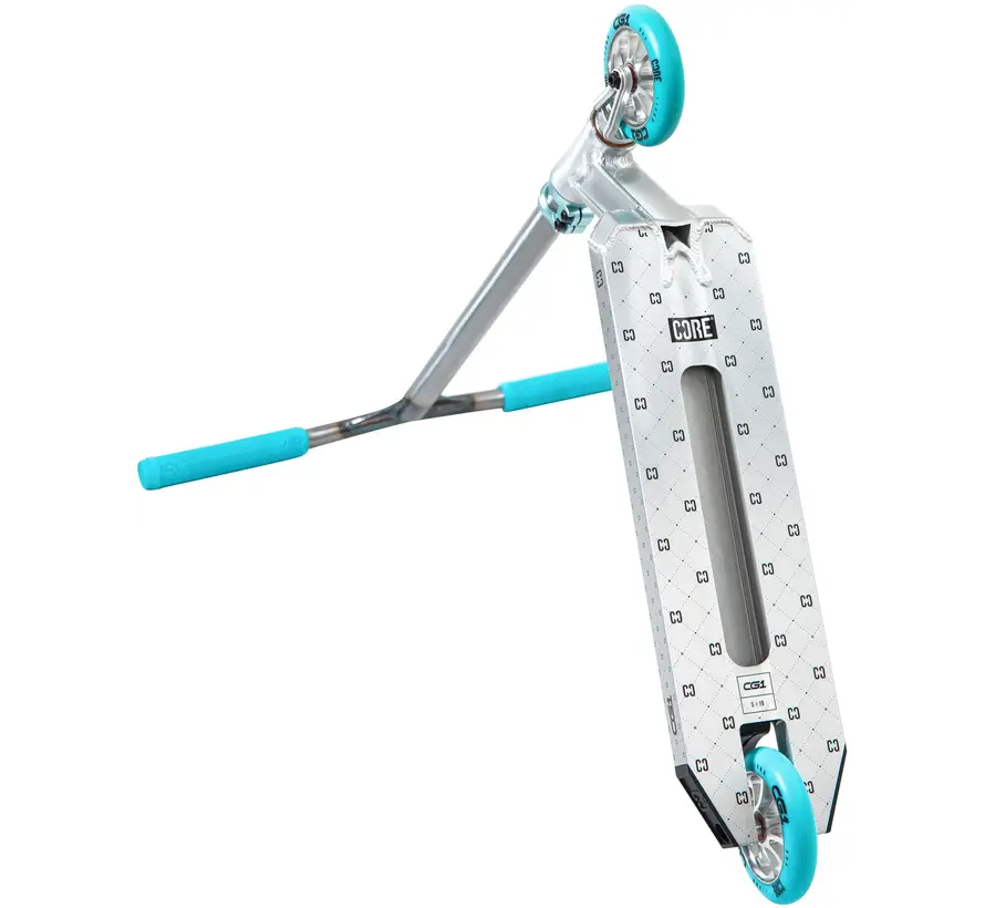 Core CG1 Complete Stuntstep Raw / Teal 110 mm Wielen, ABEC 9 Lagers & Aluminium Deck
