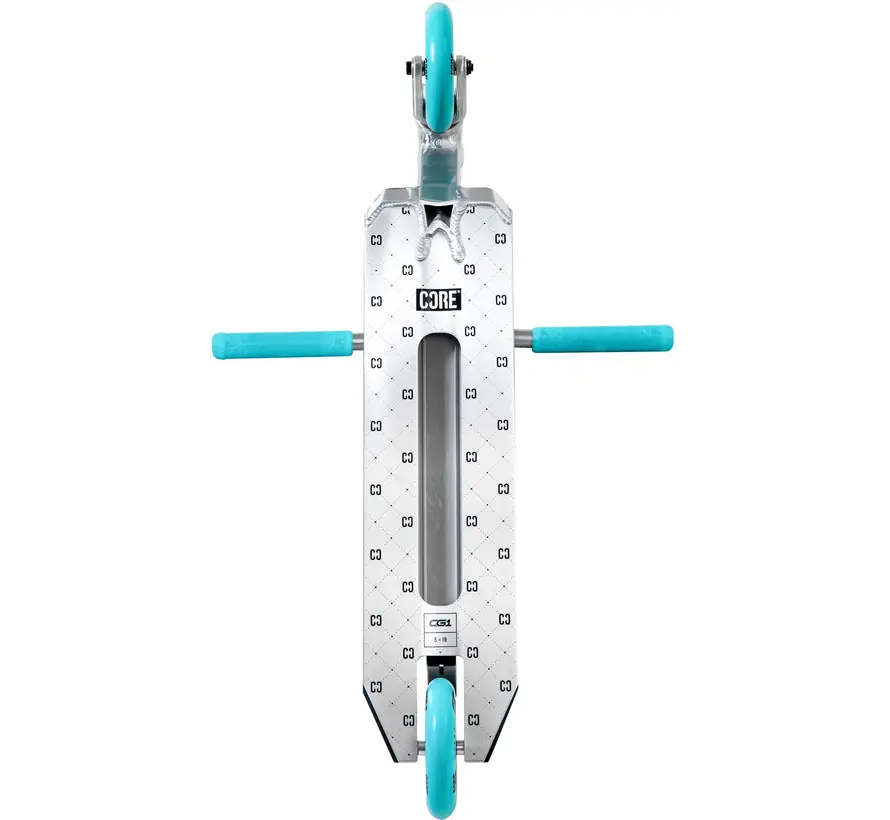 Core CG1 Complete Stuntstep Raw / Teal 110 mm Wielen, ABEC 9 Lagers & Aluminium Deck