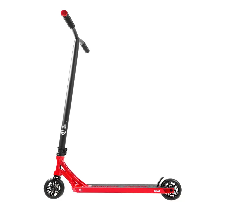 Core SL3 Complete Stunt-Scooter, rotes Deck aus geschmiedetem Aluminium, 110 mm Vent-Räder und ABEC 9-Lager