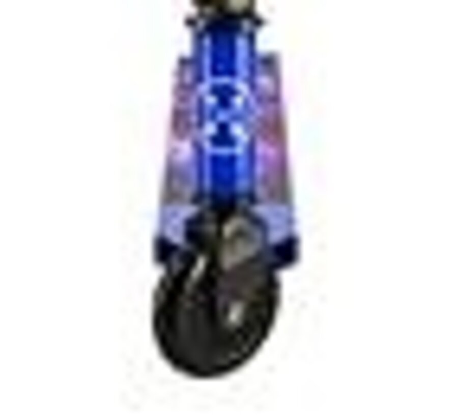 Trottinette Nils Extreme HS021 Space Stunt Bleue Construction robuste en acier et aluminium, roues de 100 mm