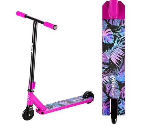 Nils Nils Extreme HS021 Stunt Scooter Leaves Robust Aluminum Deck, 100 mm Wheels and ABEC-9 Bearings