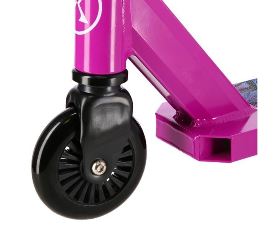 Nils Extreme HS021 Stuntstep Leaves Robuust Aluminium Deck, 100 mm Wielen en ABEC-9 Lagers