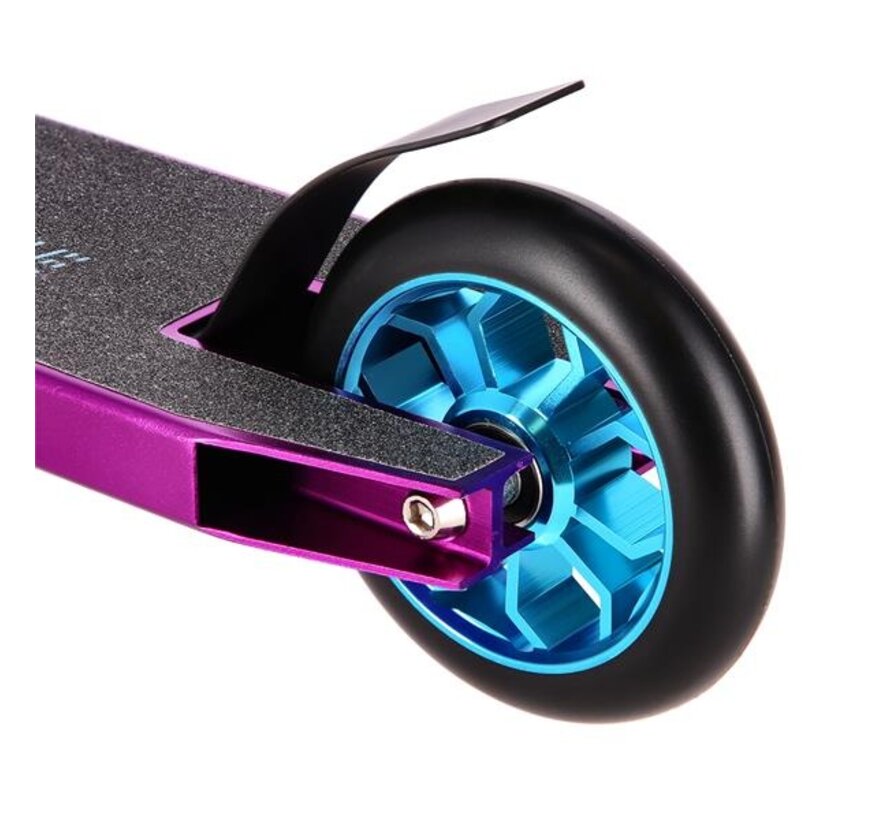 Monopattino Stunt Nils Extreme HS111 verde acqua/viola, ruote da 110 mm, cuscinetti ABEC 9 e robusta pedana a tre camere