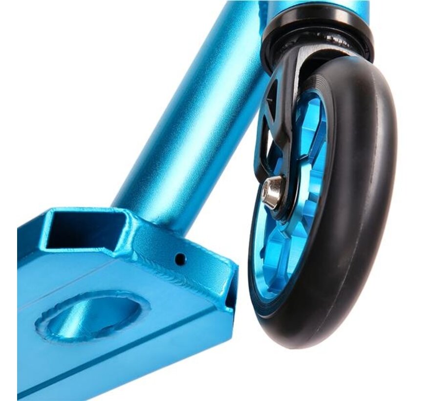 Nils Extreme HS111 Stunt-Scooter Teal/Lila 110 mm Rollen, ABEC 9 Kugellager & stabiles Dreikammerdeck