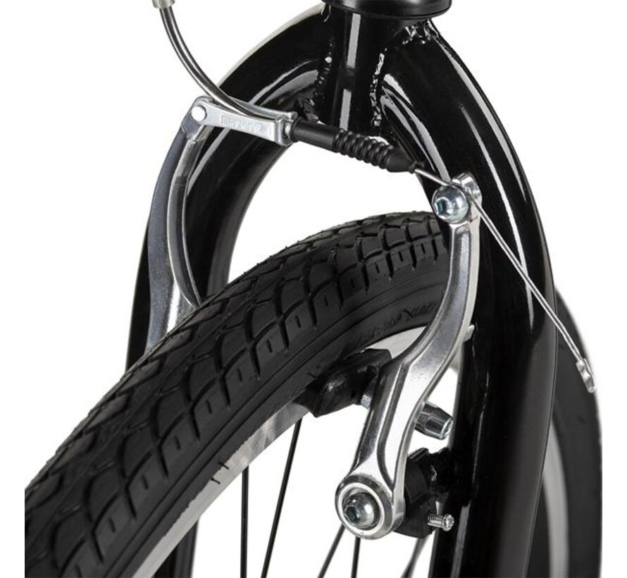 Marchepied tout-terrain robuste noir Nils WHS261 avec grandes roues 26/20"