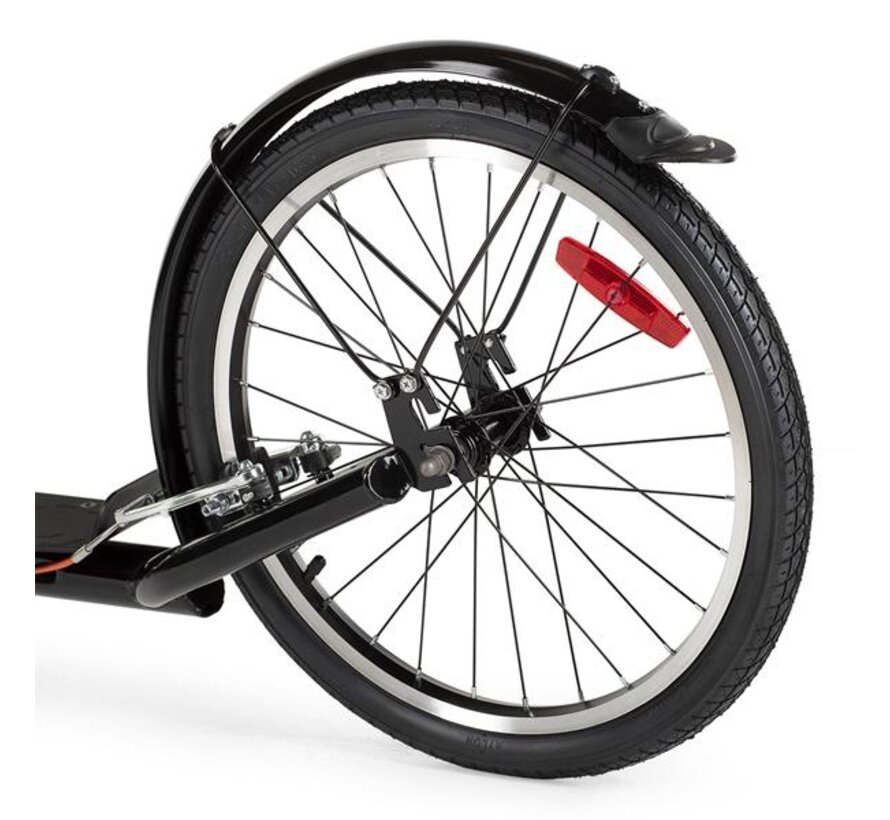 Marchepied tout-terrain robuste noir Nils WHS261 avec grandes roues 26/20"