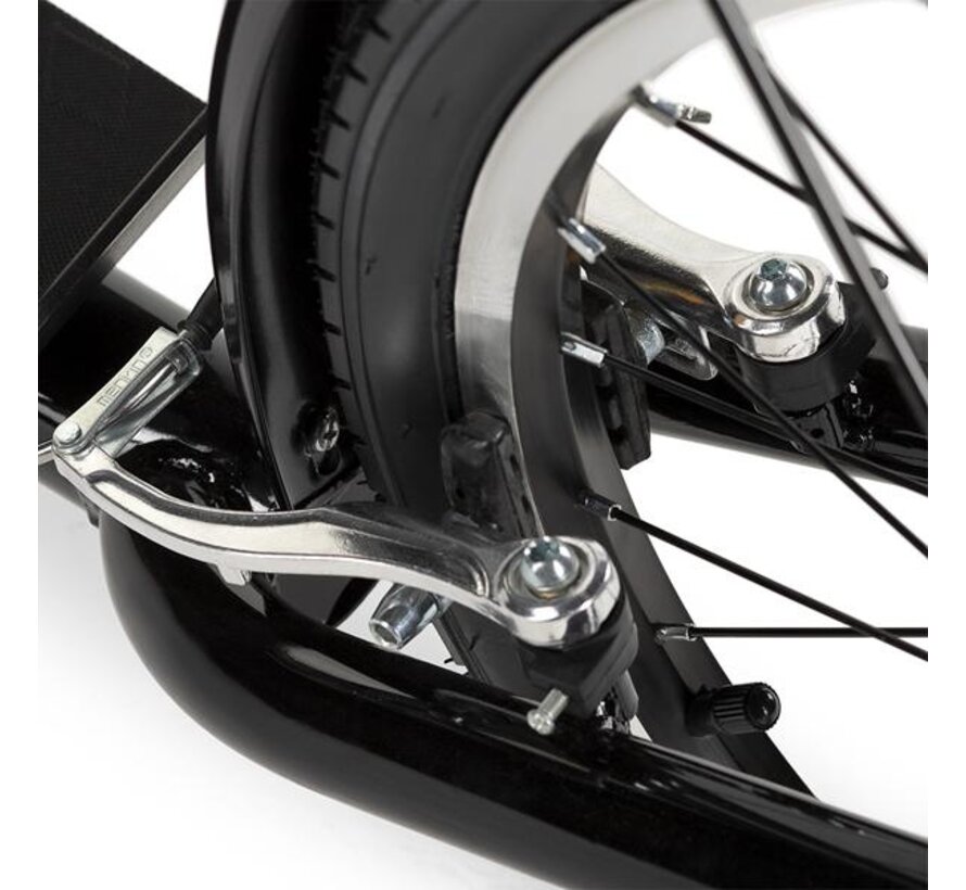 Marchepied tout-terrain robuste noir Nils WHS261 avec grandes roues 26/20"