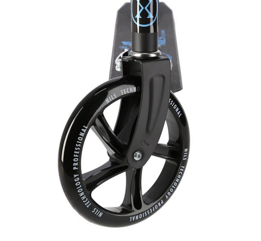 Monopattino pieghevole Nils Extreme HM603 blu, ruote da 200 mm, telaio in alluminio pieghevole e manubrio regolabile