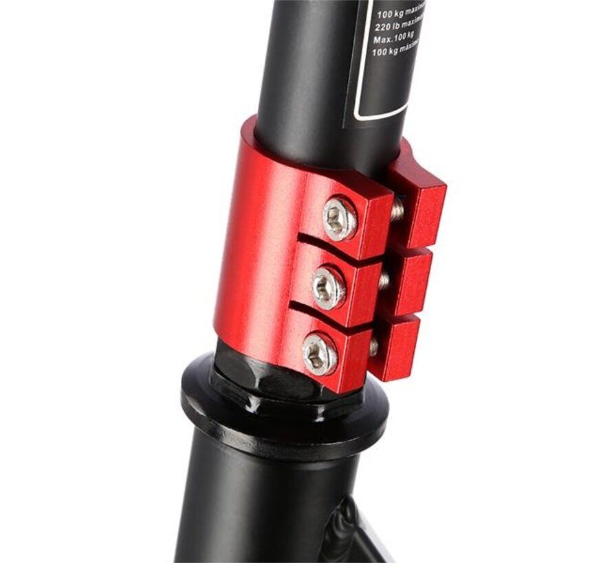 Monopattino pieghevole Nils Extreme HC300 rosso, pneumatici da 300/200 mm, telaio e sospensioni in alluminio pieghevoli