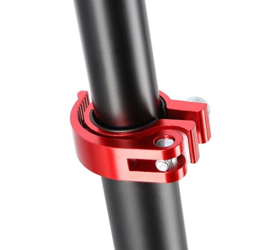 Hulajnoga składana Nils Extreme HC300 w kolorze czerwonym, opony pneumatyczne 300/200 mm, składana aluminiowa rama i zawieszenie