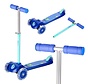 Patinete de tres ruedas Nils Fun HLB001 LED/Azul para niños con luces y manillar ajustable