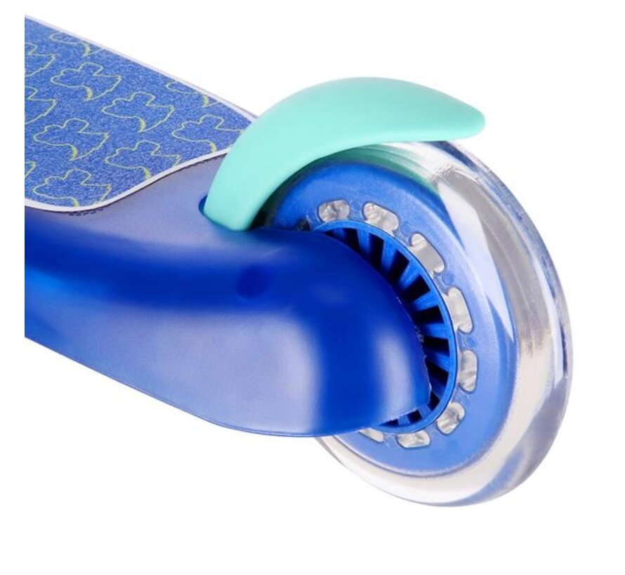 Nils Fun HLB001 Driewielstep LED / Blue 3-Wiel Kinderscooter met Lichtgevende Wielen & Verstelbaar Stuur