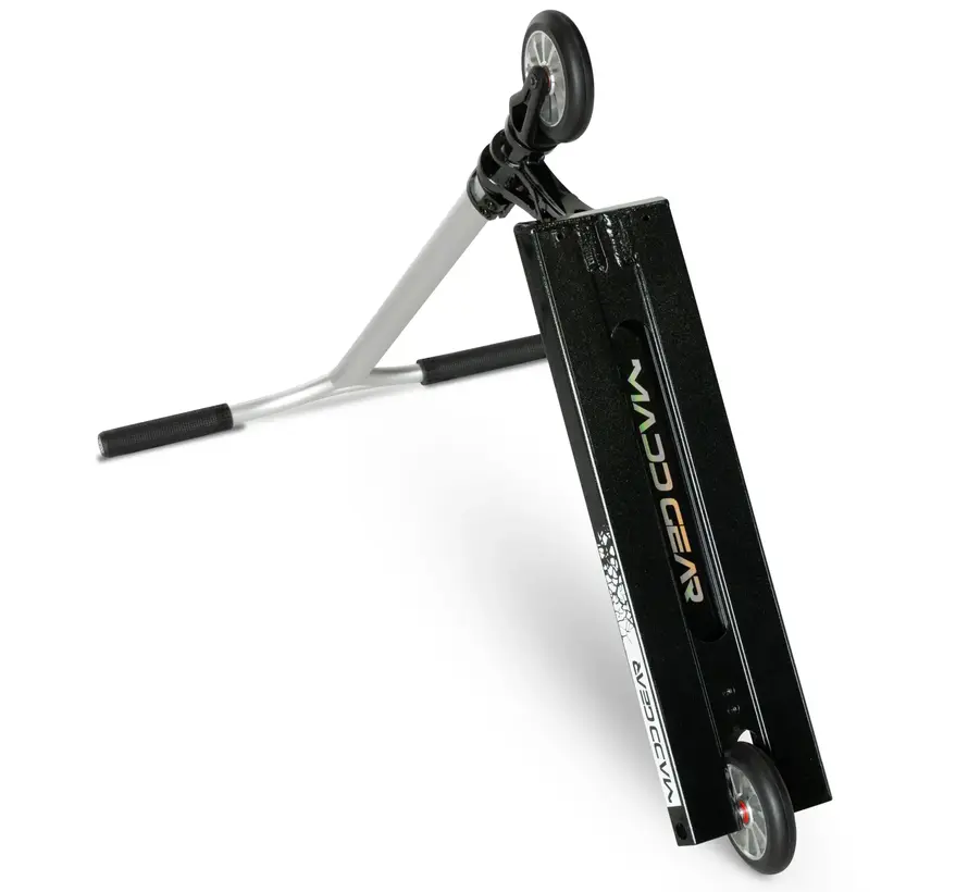 Patinete acrobático MGP MGX 550 Jet Black, base de aluminio de 52 x 14 cm, ruedas de 110 mm, rodamientos ABEC 11 y sistema de compresión IHC